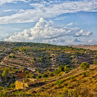 Buy canvas prints of West Bank landscape, Israel. by Peter Bolton