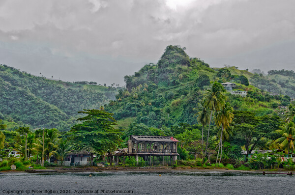 Abandoned huts on the coast, Near Kingstown, St. Vincent. Picture Board by Peter Bolton