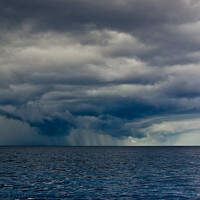 Buy canvas prints of A December storm near St. Vincent, Caribbean. by Peter Bolton