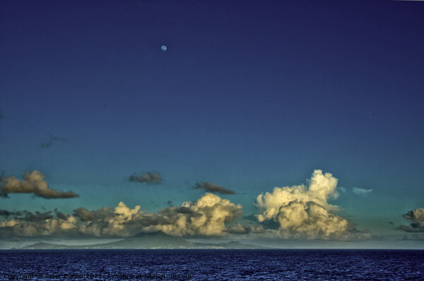 'After the storm', St.Vincent on the horizon, Caribbean. Picture Board by Peter Bolton