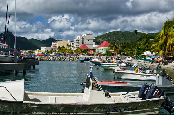 Harbour at Philipsburg, St. Maarten, Caribbean. Picture Board by Peter Bolton