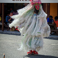 Buy canvas prints of Street performer in St. John's, Antigua, Caribbean. by Peter Bolton