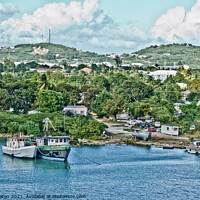 Buy canvas prints of Leaving Antigua. Caribbean.  by Peter Bolton