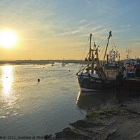 Buy canvas prints of A Serene Evening at Old Leigh Fishing Village by Peter Bolton