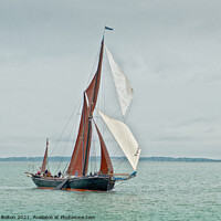 Buy canvas prints of SB Cambria in the off Westcliff on Sea, Essex, Thames Estuary. by Peter Bolton
