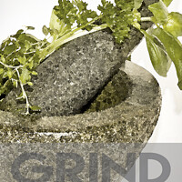 Buy canvas prints of Kitchen Poster #3 - Grind  by Peter Bolton