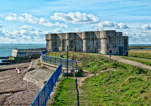The 1899 Heavy Quick Firing Battery at The Garrison, Shoeburyness, Essex, UK. Picture Board by Peter Bolton