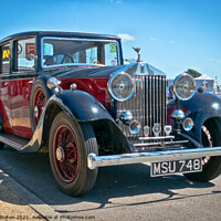 Buy canvas prints of Classic Rolls Royce car on show at Southend on Sea, Essex. by Peter Bolton