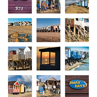 Buy canvas prints of Beach huts at Thorpe Bay, Essex, UK. Wall art poster with 12 panels by Peter Bolton