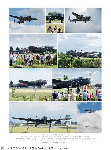 Poster commemorating 'Lancaster 2014 UK Tour'.  Picture Board by Peter Bolton