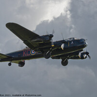Buy canvas prints of Lancaster Bomber PA474. Battle of Britain Memorial Flight.  by Peter Bolton
