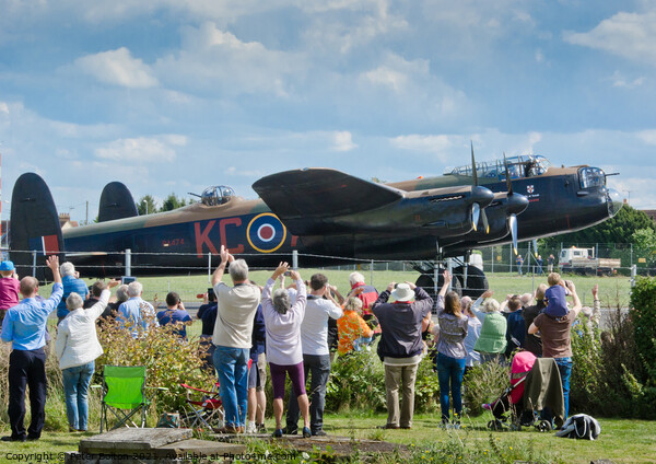 Lancaster Bomber PA474. Battle of Britain Memorial Flight.  Picture Board by Peter Bolton