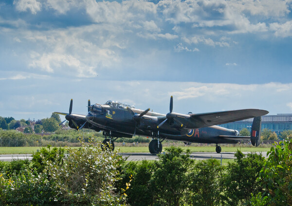 Canadian Lancaster Bomber 'Vera' at Southend Airport in 2014. Picture Board by Peter Bolton