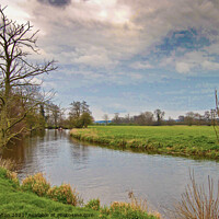 Buy canvas prints of River Stour, 'Constable country', Dedham, Essex, UK. by Peter Bolton