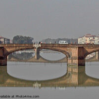 Buy canvas prints of Ponte alla Carraia, bridge in Florence, Italy by Peter Bolton
