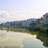 Buy canvas prints of Florence, Italy. View of the River Arno. by Peter Bolton