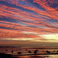 Buy canvas prints of An unusual cloud formation. Early morning at Westcliff on Sea, Essex, UK.  by Peter Bolton