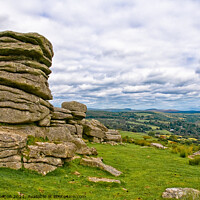 Buy canvas prints of Dartmoor looking towards the south. Devon, UK. by Peter Bolton
