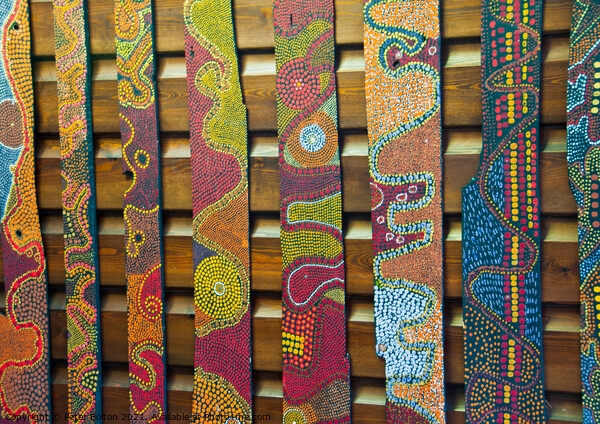 Traditional Aboriginal belt artwork. Picture Board by Peter Bolton