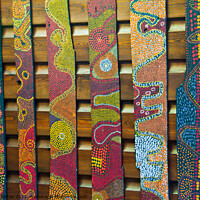 Buy canvas prints of Traditional Aboriginal belt artwork. by Peter Bolton