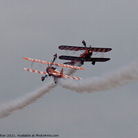 Buy canvas prints of Breitling Wingwalkers at Southend Airshow 2010. by Peter Bolton