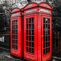 Buy canvas prints of Red phone boxes by Gareth Lovering