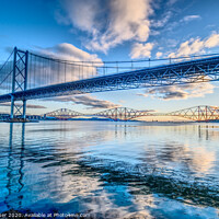 Buy canvas prints of Bridges over river Forth  by Kris Fraser