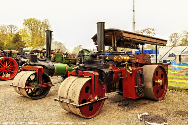 Pair of Steam Rollers Picture Board by jim Hamilton