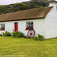 Buy canvas prints of Irish thatched cottage, County Donegal, Ireland by jim Hamilton