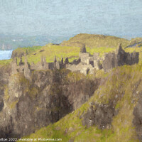Buy canvas prints of Dunluce Castle, Northern Ireland by jim Hamilton