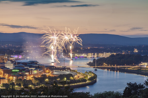 Fireworks display Londonderry Picture Board by jim Hamilton