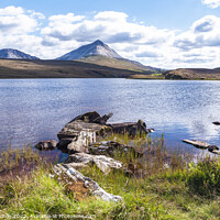 Buy canvas prints of Majestic Mount Errigal: The Serenity of Lough Agan by jim Hamilton