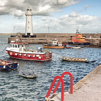Buy canvas prints of Majestic Donaghadee Lighthouse and Harbour by jim Hamilton