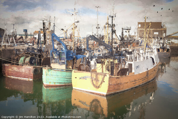 Portavogie harbour, Northern Ireland Digital art Picture Board by jim Hamilton