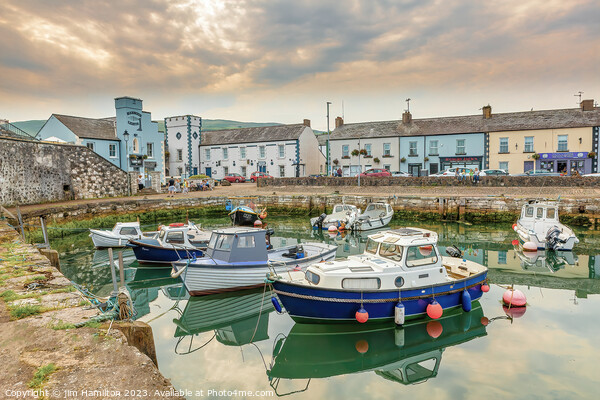 Serene harbor in Northern Ireland Picture Board by jim Hamilton