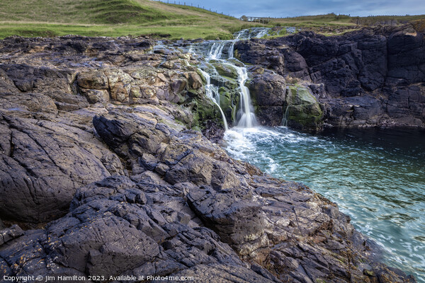 Enchanting Dunseverick Waterfall: Nature's Coastal Picture Board by jim Hamilton
