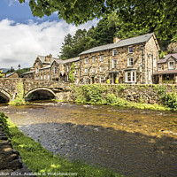 Buy canvas prints of Beddgellert a pretty village in Snowdonia Wales by jim Hamilton