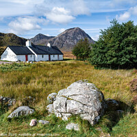 Buy canvas prints of Blackrock Cottage, Glencoe,Scotland by jim Hamilton
