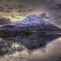 Buy canvas prints of Winter sunset on Errigal by jim Hamilton