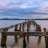 Buy canvas prints of Old wooden jetty,Lough Swilly Donegal by jim Hamilton