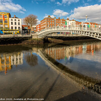 Buy canvas prints of Ha'Penny bridge, Dublin by jim Hamilton