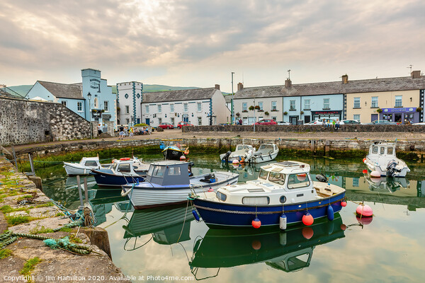 Carnlough Harbour Picture Board by jim Hamilton