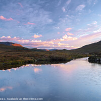 Buy canvas prints of Sunset at Loch Nah Achlaise,Scottish highlands, by jim Hamilton
