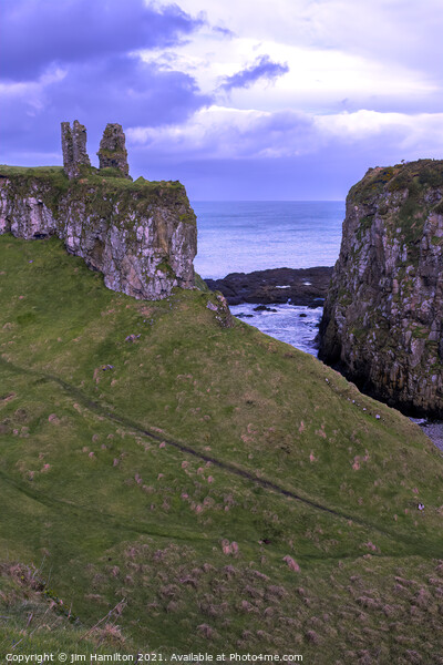 Dunseverick Castle Northern Ireland Picture Board by jim Hamilton