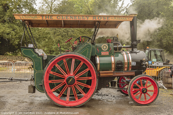 Traction Engine in steam Picture Board by jim Hamilton