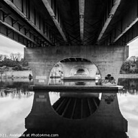 Buy canvas prints of Reflections in mono by jim Hamilton
