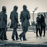 Buy canvas prints of Selfie with the Beatles Statues, Liverpool by Robert Thrift