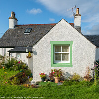 Buy canvas prints of Crinan canal cottage by Robert Thrift