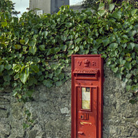 Buy canvas prints of Victorian letterbox at Cartmel Fell, Cumbria by Robert Thrift