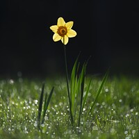 Buy canvas prints of Lone Daffodil  by Stephen Oliver